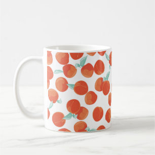 Mug Fruits de pêche, motif d'été.
