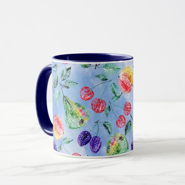 Mug Fruits et baies. (Devant gauche)