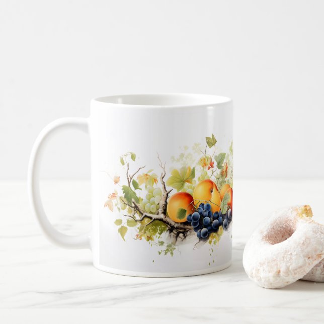 Mug Fruits Et Feuilles (Avec donut)