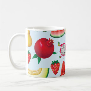 Mug Fruits Exotiques : Imprimé tendance sans couture.