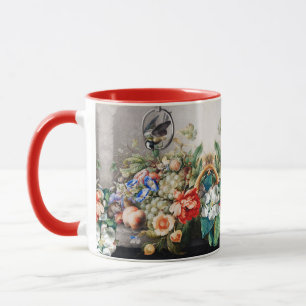 MUG FRUITS, FLEURS, PÂTISSERIES, PEACHES ET PETIT OISE