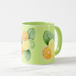 Mug Fruits tropicaux - Oranges, citrons, Limon vert