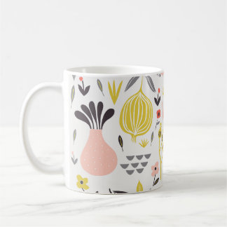 Mug Fruits vintages, fleurs : motif sans soudure.