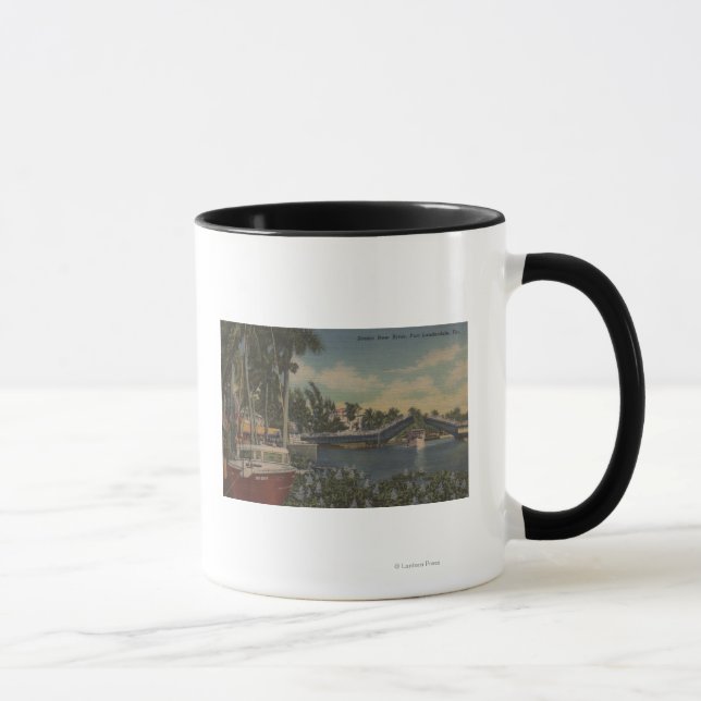 Mug Ft. Lauderdale, FL - New River View & Drawbridge (Droite)