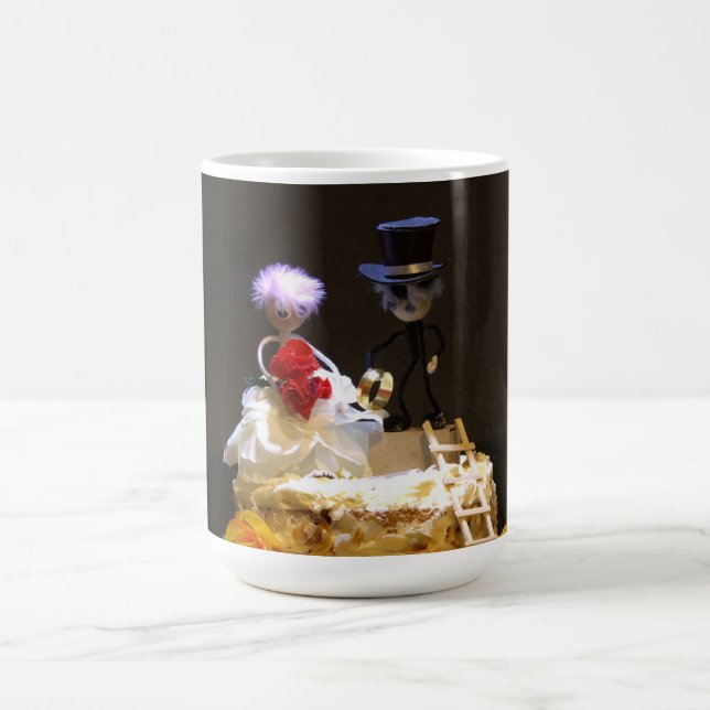 Mug Fubby bruidspaartje op taart. (Centre)