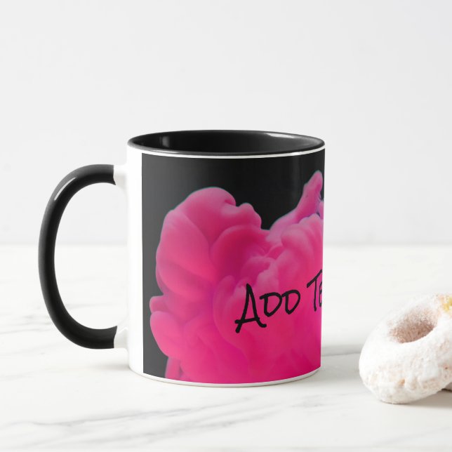 Mug Fumée numérique rose et violet (Avec donut)