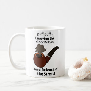 Mug Fumeurs De Tuyaux Profitant Du Fumage De Tuyaux Go