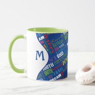 Mug Fun 100e fête d'anniversaire Monogramme personnali