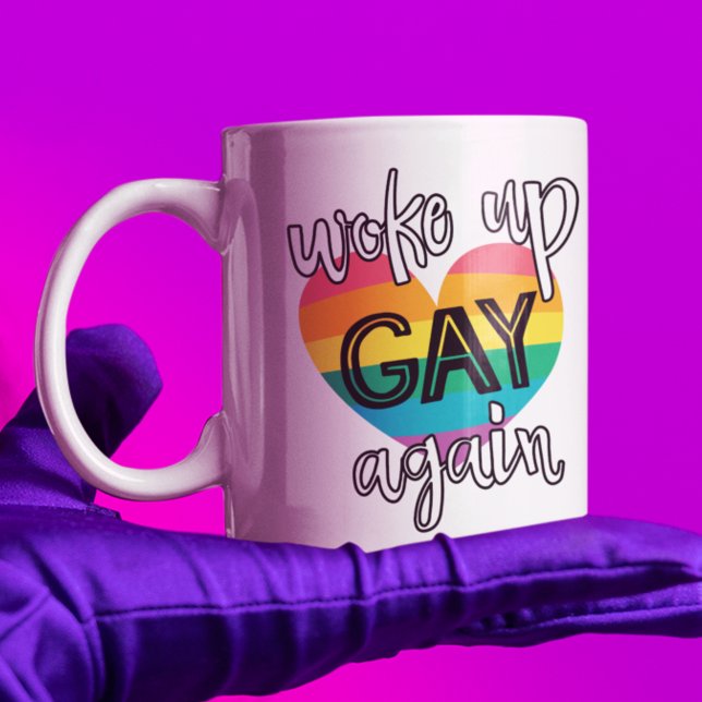 Mug Fun auto-ironique lgbt pride réveillé gay à nouvea (Créateur téléchargé)
