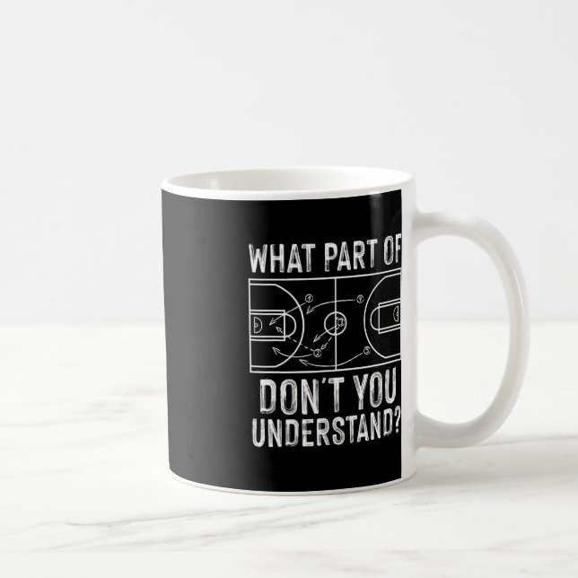 Mug Fun Basket-ball Coach Design Hommes Femmes Ball Je (Droite)