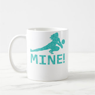 Mug Fun Distressed Mine Volleyball Player
