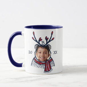 Mug Fun Festive Rouge Plaid Panda personnage photo