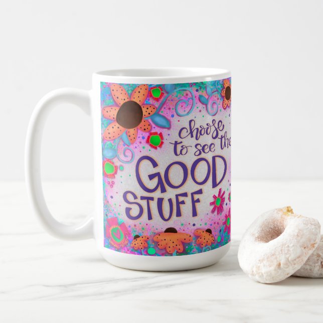 Mug Fun Floral Voir Les Bons Stuff Inspirivity (Avec donut)
