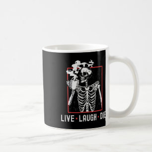 Mug Fun Live Lauder Die Funny Halloween Café Skeleton