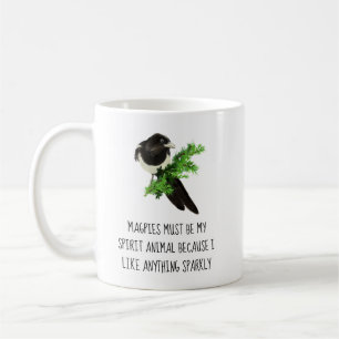 Mug Fun Magpie Citer Mon Esprit Animal Sparkly 