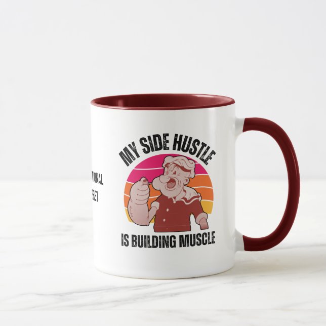 Mug Fun POPEYE My Side Hustle est la construction Musc (Droite)