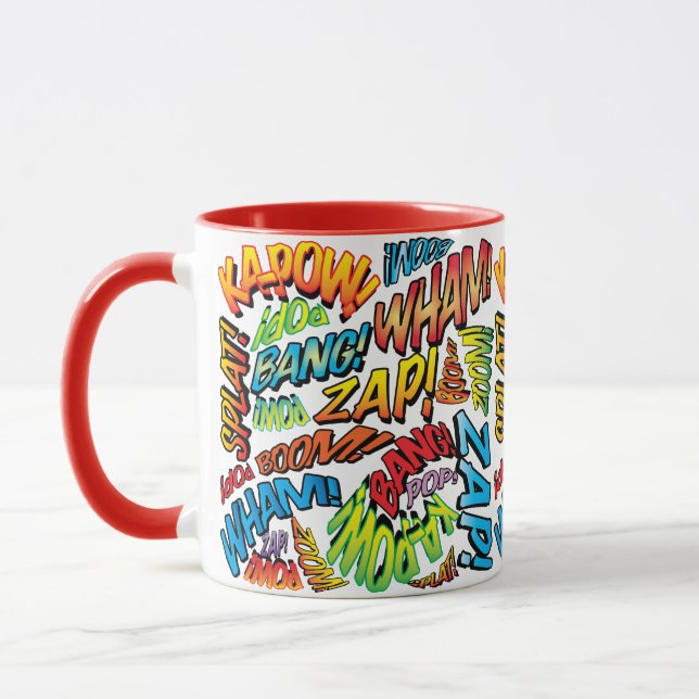 Mug Fun Retro Comic Book pop Art Sounds (Gauche)
