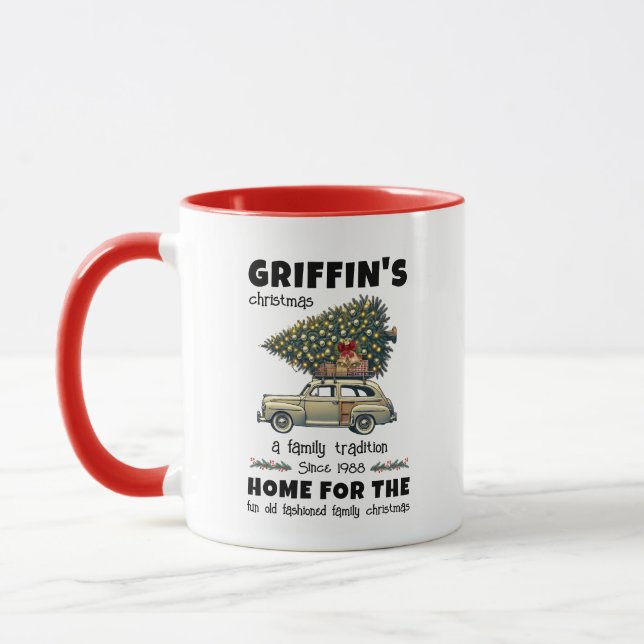 Mug Fun Vieux Noël de famille (Gauche)