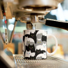 Funky Black Grey et blanc Kitty Motif de chat