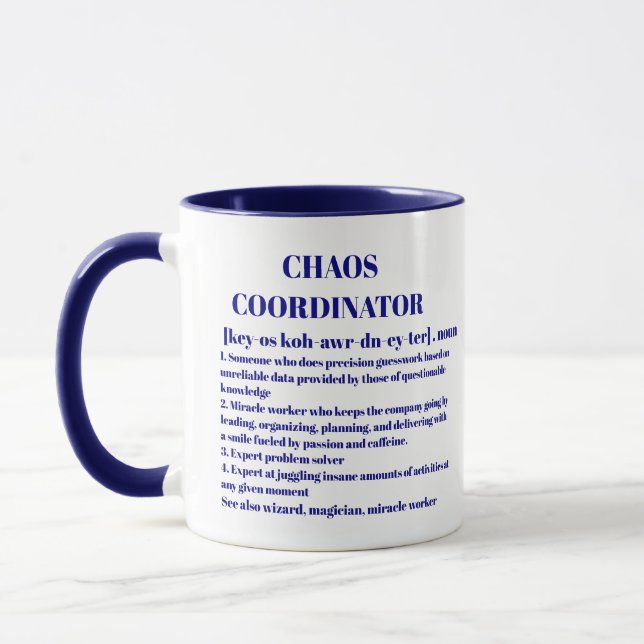 Mug Funky Chaos Coordonnateur Définition Cotravailleur (Gauche)