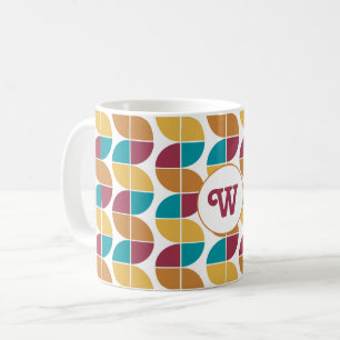 Mug Funky coloré rétro les années 70 Vintage Motif géo