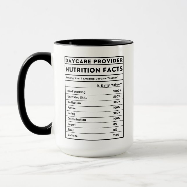 Mug Funky Daycare Provider Nutrition Facts (Gauche)