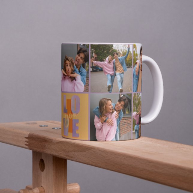 Mug Funky Energetic I Love You Photo Collage (Créateur téléchargé)