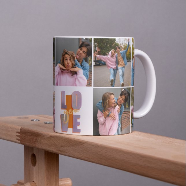 Mug Funky Energetic I Love You Photo Collage (Créateur téléchargé)