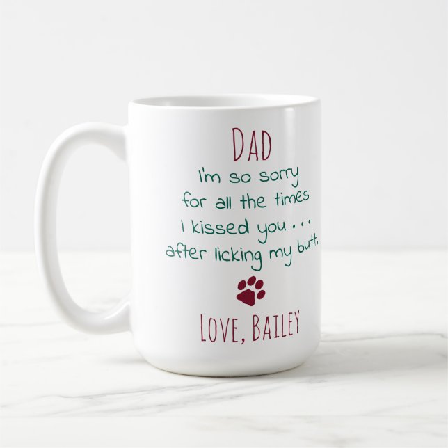 Mug Funky Noël Personnalisé Animaux de compagnie Photo (Gauche)