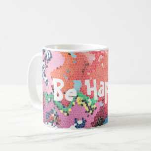 Mug Funky Pink Pastels Abstrait