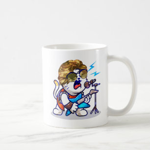 Mug Funky Rockstar Cat - Musique Cool Lover Kitty