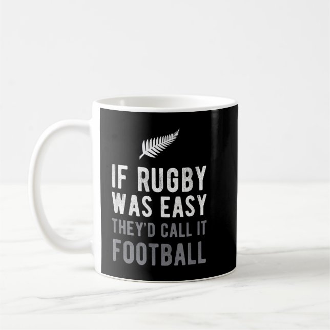 Mug Funky Rugby Silver Fern Football Nouvelle-Zélande  (Gauche)