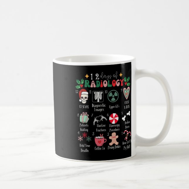 Mug Funny 12 Days Of Radiology Christmas Radiate Xray  (Droite)