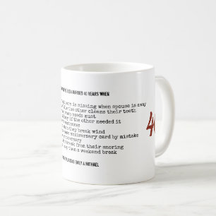 Mug FUNNY 40e anniversaire de Mariage Personnalisé