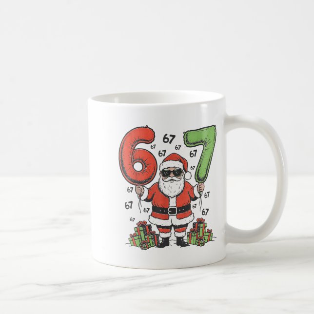 Mug Funny 67 Santa Six Seven Christmas 67 Meme Bruh Bo (Droite)