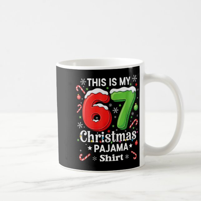 Mug Funny 67 Six Seven Meme Christmas Pajama Shirt Kid (Droite)