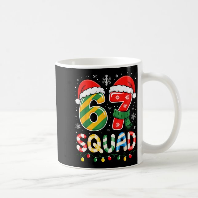 Mug Funny 67 Squad Candy Cane Santa Hat Christmas Men  (Droite)