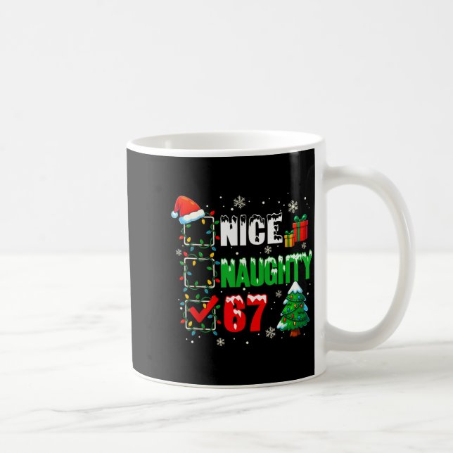 Mug Funny 6-7 Meme Nice Naughty 67 Christmas Brain Rot (Droite)