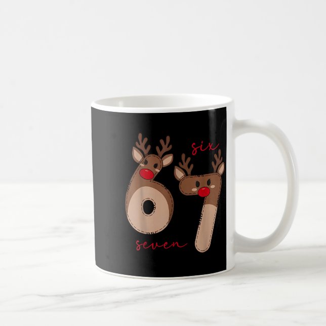 Mug Funny 6 7 Six Seven Meme Christmas Reindeer Gen Al (Droite)