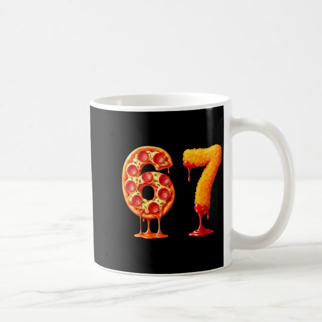 Mug Funny 6 7 Zza Nugget Meme Six Seven 67 Food Lovers (Droite)