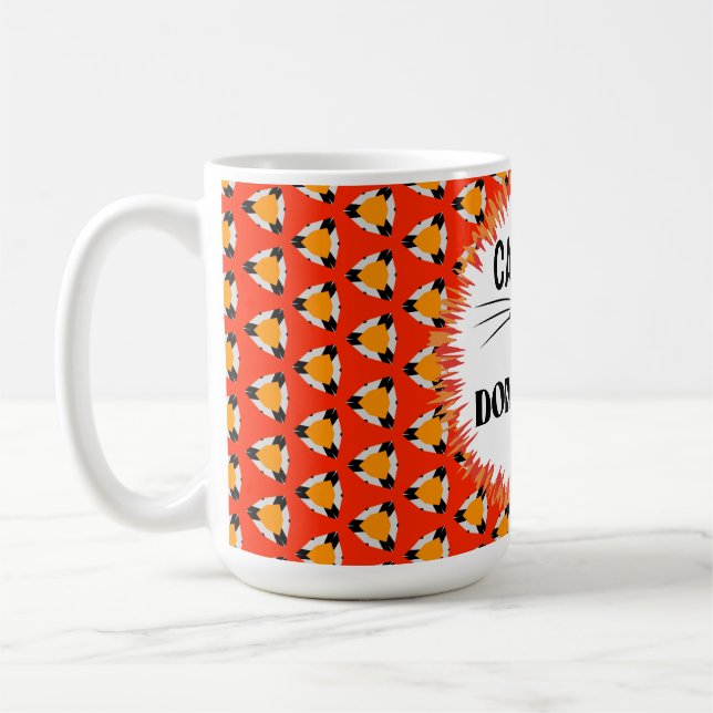 Mug Funny Amoureux des chats rouge orange noir (Gauche)