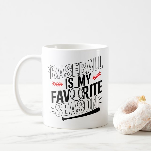 Mug Funny Baseball est mon entraîneur de saison préfér (Avec donut)