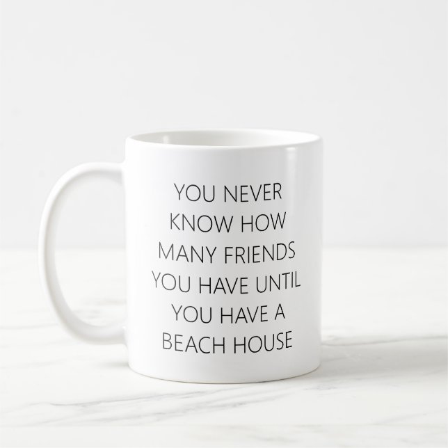 Mug Funny Beach House Amis Dire Personnalisé (Gauche)