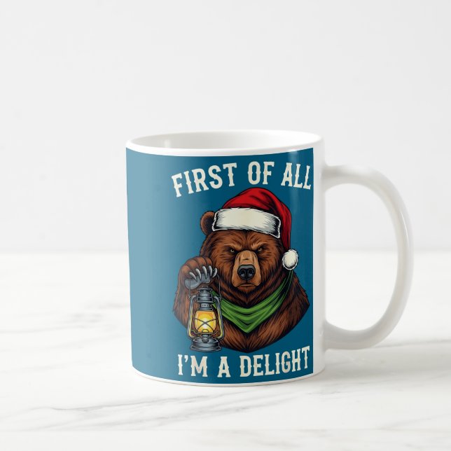 Mug Funny Bear First Of All I'm A Delight Merry Christ (Droite)