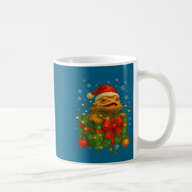 Mug Funny Bearded Dragons Santa Christmas Tree Lights  (Droite)