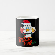 FUNNY BEER PONG Penguin Noël