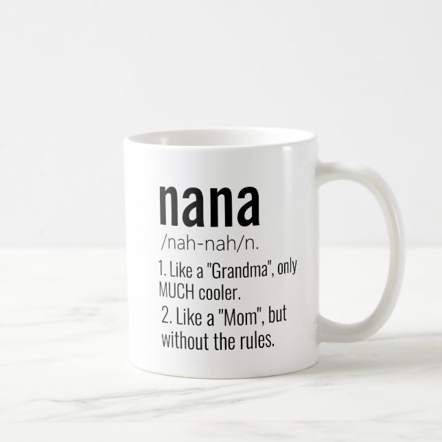 Mug Funny Best Nana Grandad Définition pour grand-père (Droite)