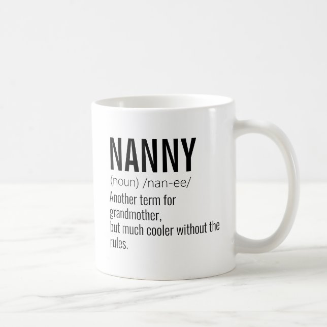 Mug Funny Best Nana Grandad Définition pour grand-père (Droite)