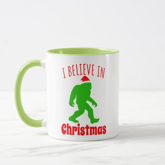Mug Funny Bigfoot Je Crois En Noël (Gauche)