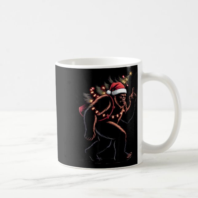 Mug Funny Bigfoot Middle Finger Christmas Sasquatch An (Droite)